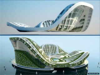 Illustration for article titled Architect Dreams Up Lilypad: Floating City Ark for Eco-Refugees